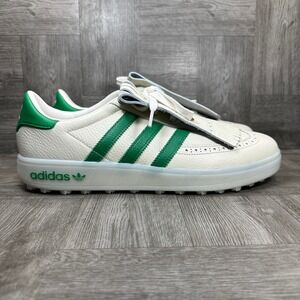 Adidas Coursecup SL Mens 13 White Green Leather Golf Spikeless NEW HP2239